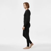 Trends4Cents Gaubert Herren Thermo-Unterwäsche Set , Größe XXL – mit Merinowolle Schwarz