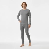 Trends4Cents Gaubert Herren Thermo-Unterwäsche Set , Größe M – mit Merinowolle Grau