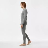 Trends4Cents Gaubert Herren Thermo-Unterwäsche Set , Größe M – mit Merinowolle Grau