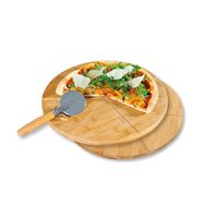 Pizza-Teller, 2er Set, mit Schneider