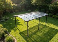 Carport mit Bogendach, Saint-Tropez, ca. 503 x 328 x 211 cm - Anthrazit