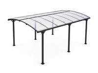 Carport mit Bogendach, Saint-Tropez, ca. 503 x 328 x 211 cm - Anthrazit