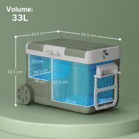 33 Liter Kompressor Kühlbox elektrische Kühlbox mit LED Rolle Kühlfunktion