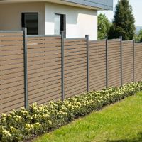 HOME DELUXE  WPC Sichtschutzzaun ALIRA Teak - 2 x Element + 3 x Pfosten
