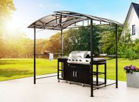 Grillpavillon aus Aluminium, ca. 163 x 243 x 235 cm - Anthrazit