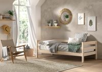 VIPACK - Funktions-Kojen Bett mit Umrandung und Rolllattenrost, 90x200, Ausf. Milky White lackiert
