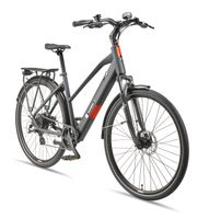 Telefunken Damen Trekking E-Bike XT490 mit 8-Gang Shimano Kettenschaltung, Granitgrau