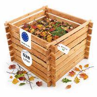 Holzkomposter natur 100x100cm Lärche für Garten Stecksystem langlebig