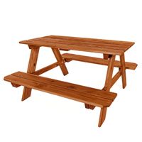 Picknicktisch Kinder aus Lärchenholz braun Kindersitzgruppe Outdoor