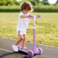 Roller Kinder Scooter mit LED Rädern 120 mm Rollen Aluminium-Roller klappbar