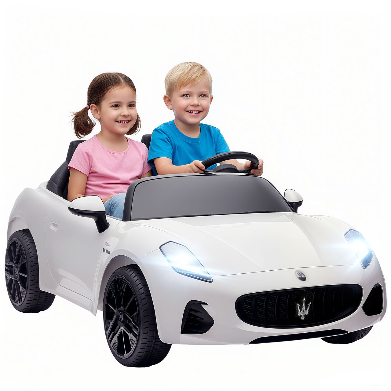AIYAPLAY Kinder Elektroauto 12V 2-Sitzer Kinderauto mit Fernbedienung, 2 Motor