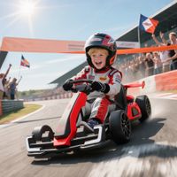 Kinder Elektro Gokart 24 V 6-12km/h Drift Kart mit Driftmodus, Langsamem Start