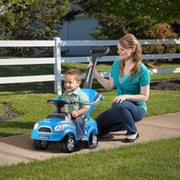 COSTWAY 3 in 1 Rutschauto Schiebeauto für Kinder von 2 bis 6 Jahren Blau