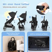 COSTWAY Leichter Kinderwagen, faltbarer Sportwagen verstellbarer Rückenlehne 0-36 Monaten