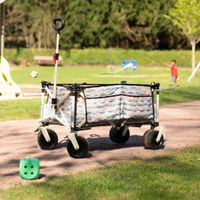 Home Deluxe Bollerwagen faltbar JOLA - Beige/Blau