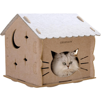 Filz-Katzen-/Haustierhaus beige