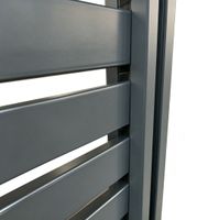 Premium Aluminium-Sichtschutzzaun CORTINA - 5x Element + 6x Pfosten - Anthrazit
