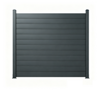 Premium Aluminium-Sichtschutzzaun CORTINA - 1x Element + 2x Pfosten - Anthrazit