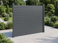 Premium Aluminium-Sichtschutzzaun CORTINA - 1x Element + 2x Pfosten - Anthrazit