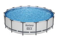 Steel Pro MAX™ Frame Pool Komplett Set mit Filterpumpe Ø 457 x 107 cm - Lichtgrau 