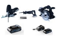 Akku-Maschinen Sägen-Set (Kreissäge, Stichsäge und Säbelsäge) 6tlg.