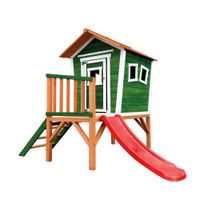 Spielhaus auf Stelzen inkl. Rutsche PINO - Grün
