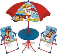 ARDITEX Kinder-Tischset Paw Patrol mit 2 Stühlen & Sonnenschirm für drinnen & draußen