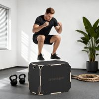 3-in-1 Plyo Box Plyometrische Sprungbox mit 3 Sprunghöhen Griffen Kantenfreie