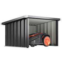 Mähroboter Garage Stahl 108 x 86 x 62,5 cm Rasenroboter Garage mit Pultdach