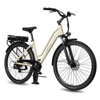 Maxtron Urban 7,City E-Bike, HR-Nabenmotor,SHIMANO ALTUS 7-Gänge,mech.Scheibenbremse,creme-weiß