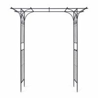 Rosenbogen aus Metall mit Rankgitter für Garten und Terrasse