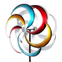 Windrad Garten Rainbow aus Metall, 213 cm, mit 4-er Erdspieß