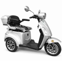E-Motorroller Elektro Seniorenmobil 3-Rad Elektroroller Urban Hopper Best Ager Li Silber