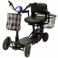E-Motorroller Elektro Seniorenmobil 4-Rad Mobilitätshilfe Faltbar Urban Hopper Schwarz