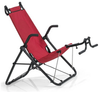 Inversionstrainer Deluxe - Heimtrainer für Rücken, Bauch, Rumpf & Beine - Rot / Schwarz