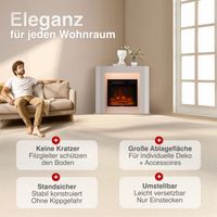 KAMINIO Elektrokamin MATTI - Elektrischer Eckkamin - Ecke, Weiß