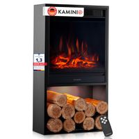 KAMINIO Elektrokamin HUGO - Elektrischer Kaminofen - Schwarz