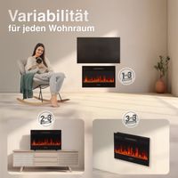KAMINIO Elektrokamin MARLON - Elektrischer 3-in-1 Kamin - 30 Zoll