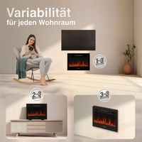 KAMINIO Elektrokamin MARLON - Elektrischer 3-in-1 Kamin - 24 Zoll