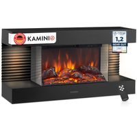 KAMINIO Elektrokamin LIZ  - Elektrischer Wandkamin - Schwarz