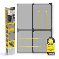 EASYmaxx Moskitonetz Schwingtür Magic Fit, ca. 115 x 270 cm - Anthrazit 