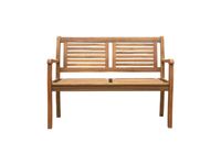 2-Sitzer Gartenbank aus Akazienholz, ca. 119 x 90 x 57 cm - Braun