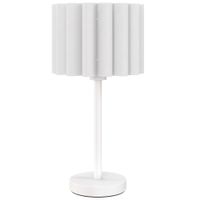 Tischlampe, Tischleuchte mit Wellen-Lampenschirm, E27-Fassung, exkl. Glühbirne