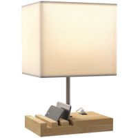 Tischlampe Schreibtischlampe mit E27-Fassung, Ladeanschlüssen, exkl. Glühbirne
