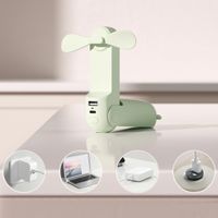Jisulife Life8 Mini Handventilator 3in1 Powerbank LED Grün