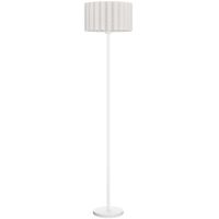 Stehlampe, Stehleuchte mit E27 Fassung, mit Wellenschirm für Wohnzimmer, Weiß