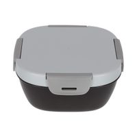 NORLÄNDER Lunchbox Grau Zion mit Kühlelement, Trennwand, Snackfach & Besteck für Büro & Schule