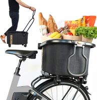 Fahrradkorb Multi 2in1, faltbarer Einkaufstrolley mit Rollen