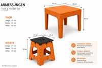 Rattan-Tisch-&-Hocker-Set