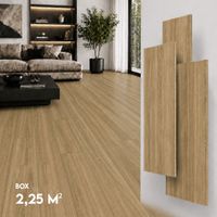 Klick Hart Vinylboden, Wasserfest, Bodenbeläge, 4mm SPC + 1mm Unterlage, Box 2,25 m² Namur Nutmeg